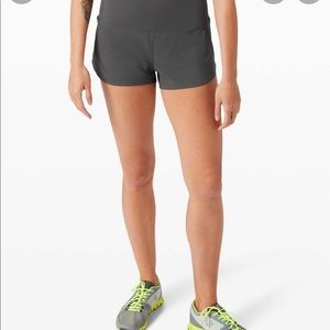 Lululemon speed up shorts 2.5” graphite grey sz.6